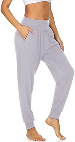 Cozy Yoga Joggers with Pockets — Light Gray