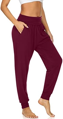 Cozy Yoga Joggers with Pockets — Wine