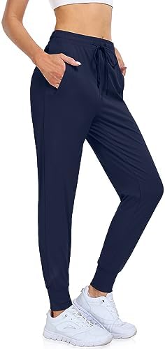 Drawstring Running Joggers — Navy