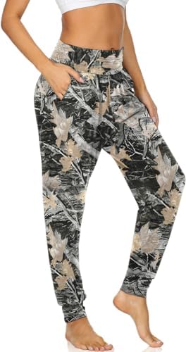 High Waisted Maple Leaf Joggers — Maple Leaf Black
