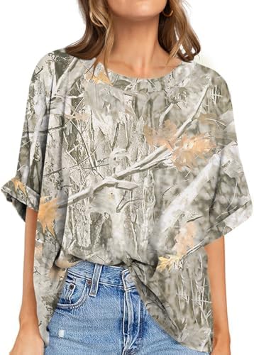 Oversized Crewneck Tunic Tee — Mapleleaf Apricot