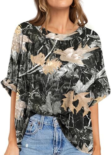 Oversized Crewneck Tunic Tee — Mapleleaf Black