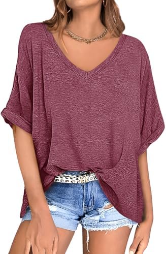 Oversized V Neck Tunic Tee — Heather Rose