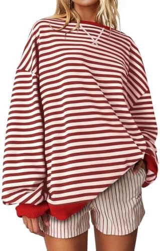 Striped Crewneck Sweatshirt — Red Stripe
