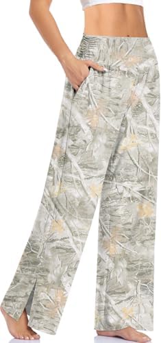 Wide Leg Flowy Yoga Pants — Maple Leaf Apricot