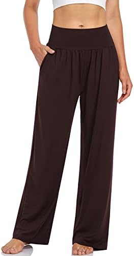 Wide Leg Lounge Pants with Pockets — Dark Coffee
