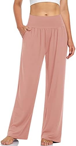 Wide Leg Lounge Pants with Pockets — Dusty Pink