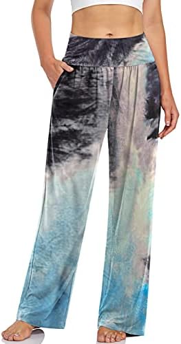 Wide Leg Lounge Pants with Pockets — T-blackblue